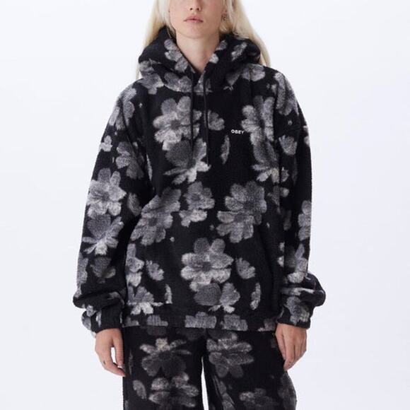 Obey Shaylin Hoodie Women’s Size Small Oversized Textured Pullover NWT - Picture 11 of 11